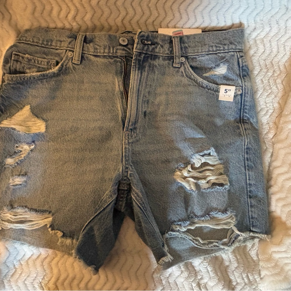 Arizona Jean Company Blue Distressed Jean Shorts